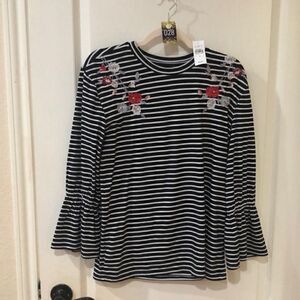 NWT Loft‎ Embroidered Blouse